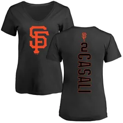 Curt Casali San Francisco Giants Women's Black Backer Slim Fit T-Shirt -