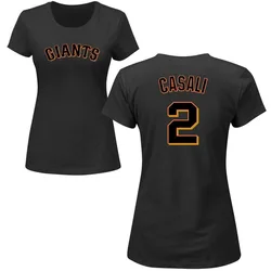 Curt Casali San Francisco Giants Women's Black Roster Name & Number T-Shirt -
