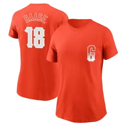 Eric Haase San Francisco Giants Women's Orange City Connect Name & Number T-Shirt