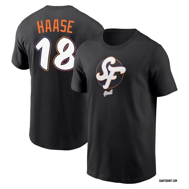 Eric Haase San Francisco Giants Youth Black 2025 City Connect Name & Number T-Shirt