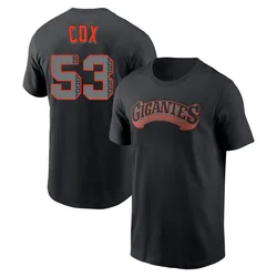 Jonah Cox San Francisco Giants Men's Black Alternate Name & Number T-Shirt