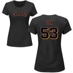Jonah Cox San Francisco Giants Women's Black Roster Name & Number T-Shirt -