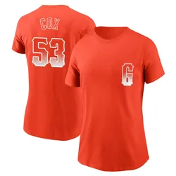 Jonah Cox San Francisco Giants Women's Orange City Connect Name & Number T-Shirt