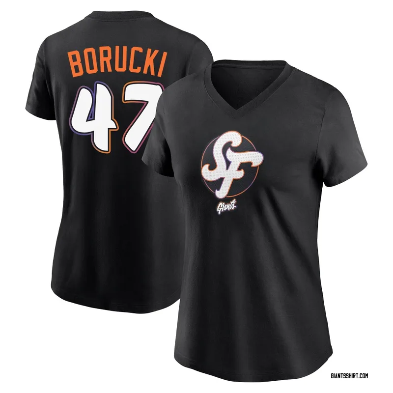 Ryan Borucki San Francisco Giants Women's Black 2025 City Connect Name & Number T-Shirt