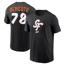 Victor Bericoto San Francisco Giants Youth Black 2025 City Connect Name & Number T-Shirt